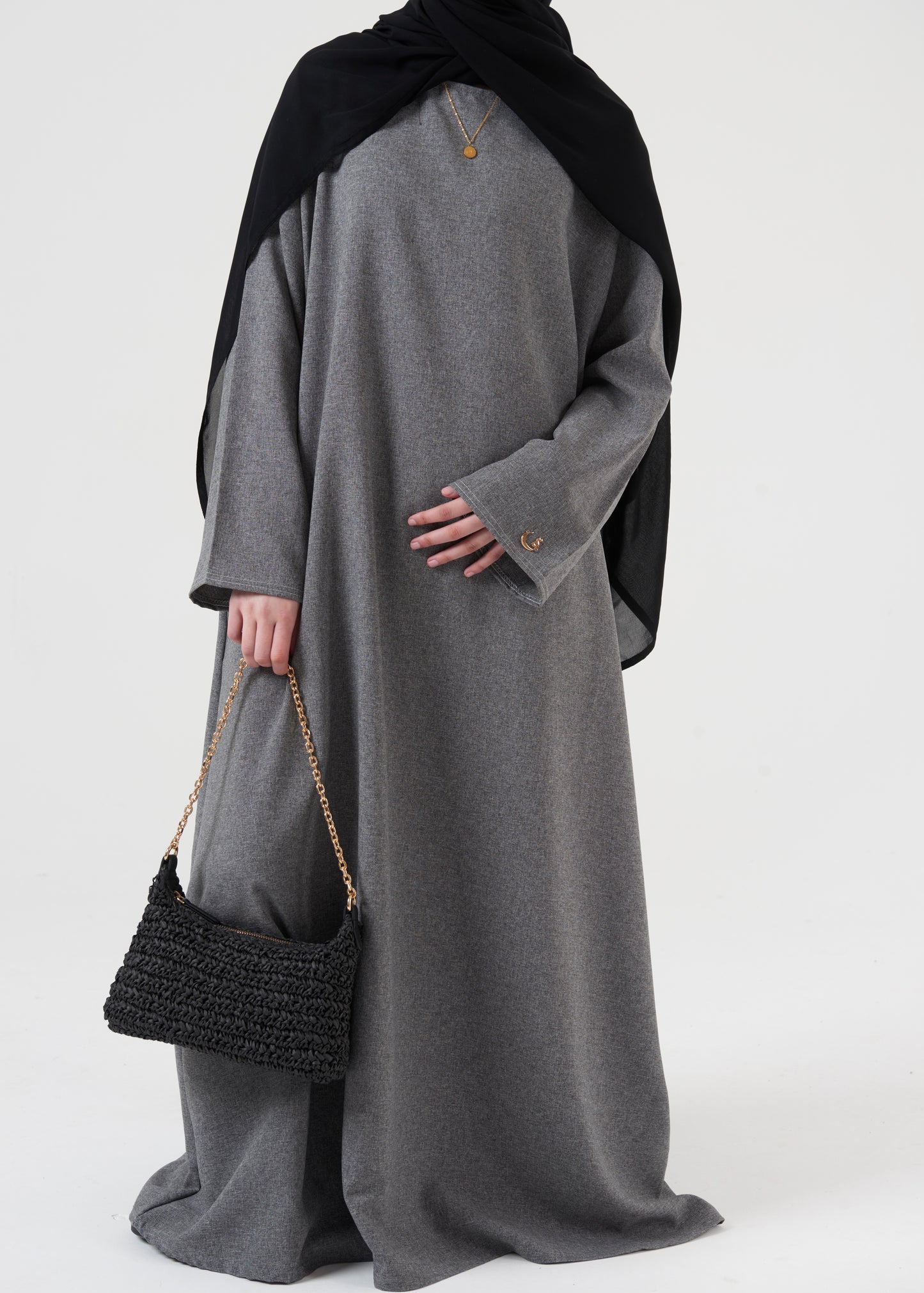 Grey abaya